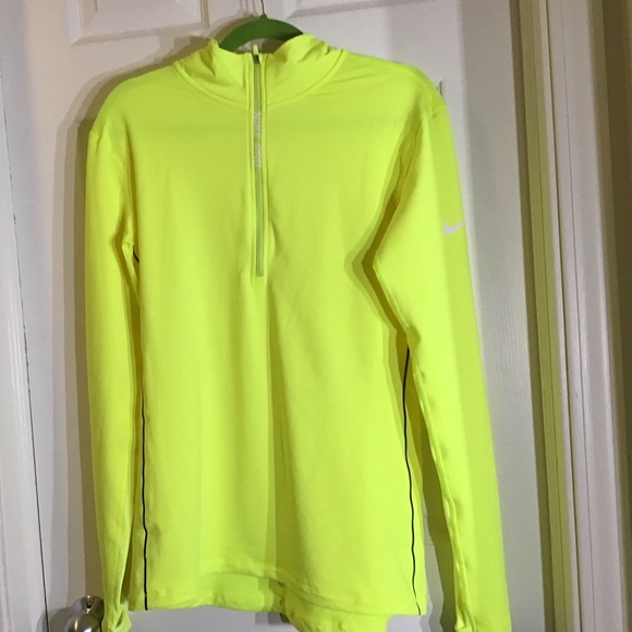 Nike Tops - NIKE PRO HYPERWARM NWOT AUTHENTIC NEON LONG SLEEVES 1/2 ZIP MOCK NECK SHIRT